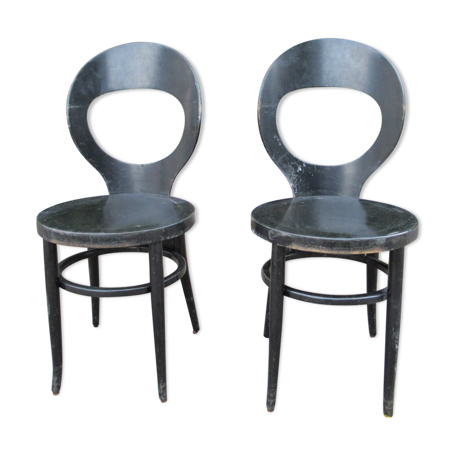 Paire de chaises baumann modèle "mouette"