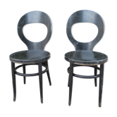 Paire de chaises baumann modèle "mouette"