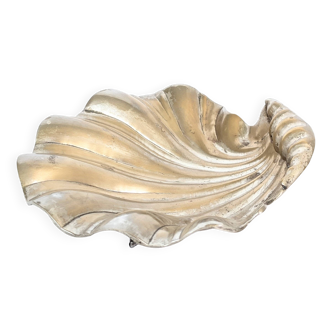 Large shell dish in silver plated