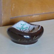 Bird ashtray enamelled