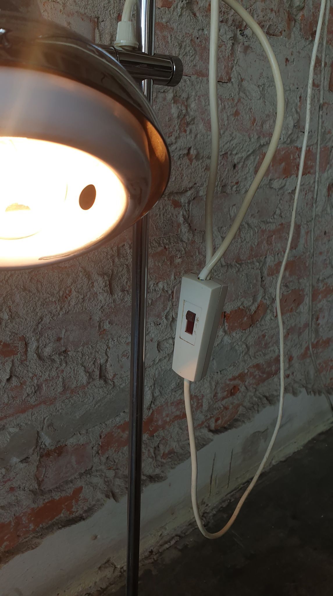 Vintage silver floor lamp, 1960s