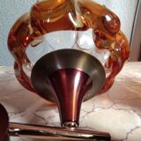 Pair of wall lamps Murano Mazzega, 1970