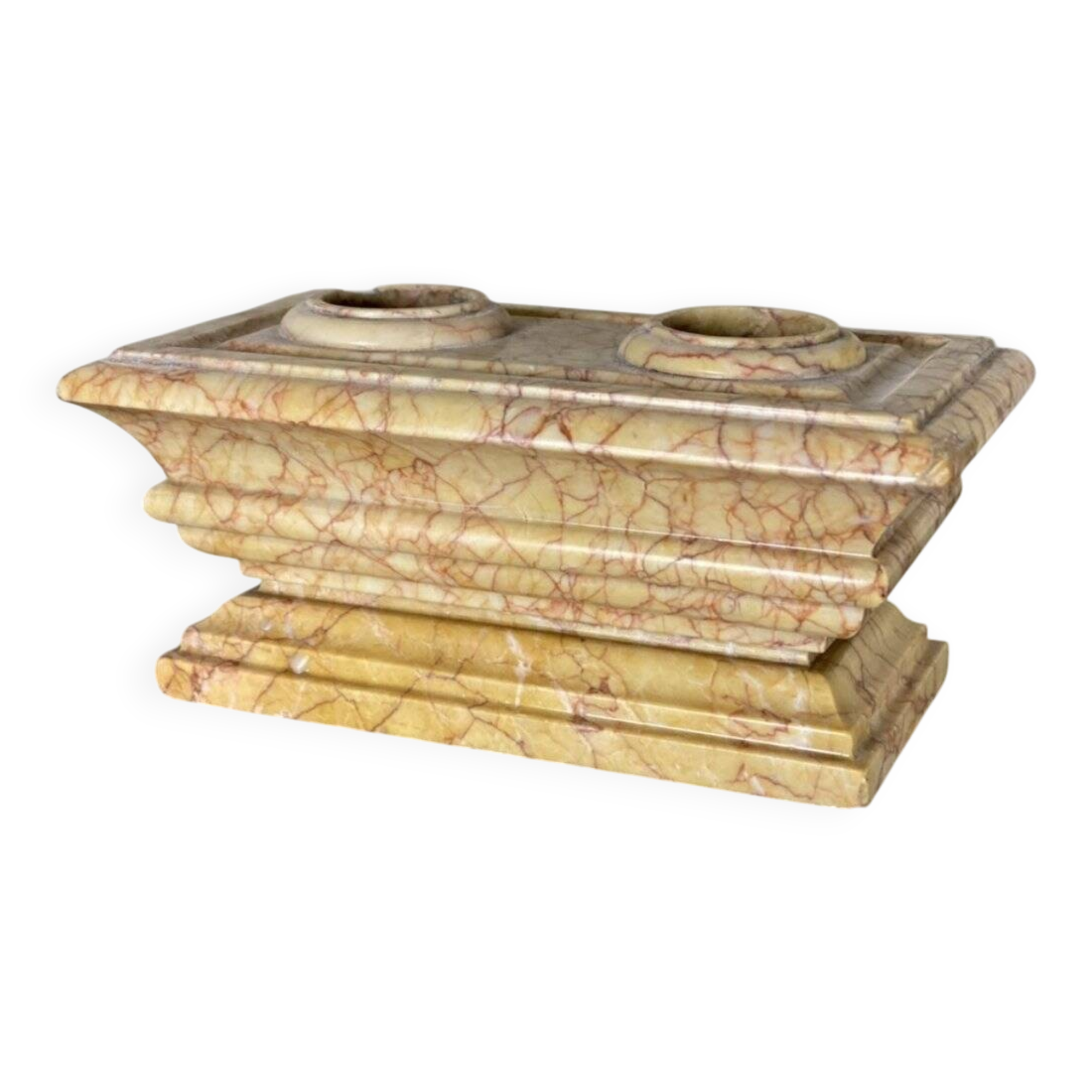 Yellow marble inkwell Sainte Beaume