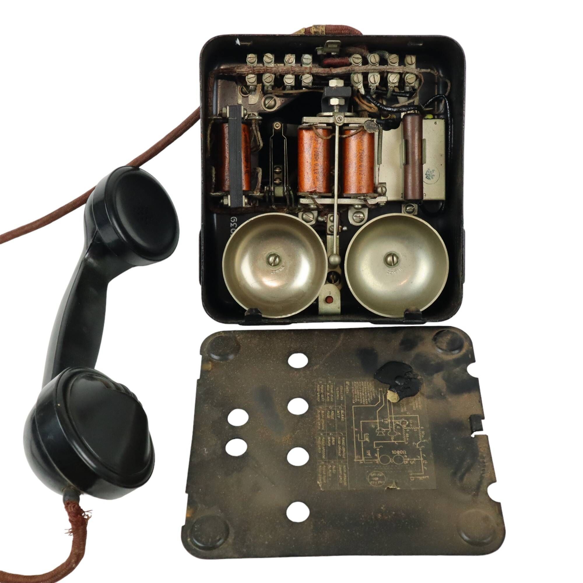 Old Rotary Telephone Bakelite and Metal Bell Telephone Company Belgium 1939
