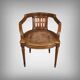 Small Office Armchair in Walnut, Louis XVI style – Late 19th century