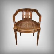 Small Office Armchair in Walnut, Louis XVI style – Late 19th century