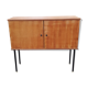 Buffet of the 60s in blond oak metal feet with square section