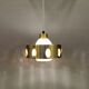 Danish hanging lamp made of glass, metal and with colored prisms