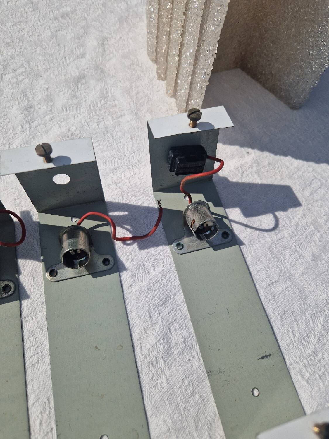 Lot of 5 Vintage Perspex Wall Lights from the 60s and 70s