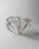 Transparent Murano Glass Bowl, Large Tri-lobed Triangle, Clear Glass with Bubbles, 1970s Italian Mid-Century Design