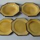 Set of 5 old plates Beretta Cie Vallauris glazed ceramic 1960s