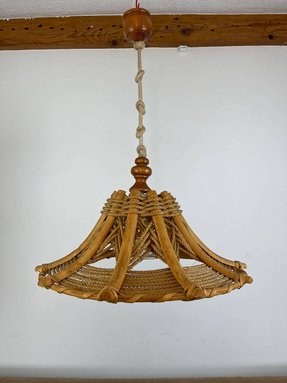 70s rope and rattan suspension