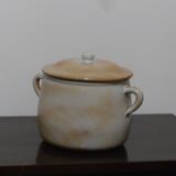 Soup tureen, glazed earthenware pot.