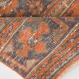 Tapis de couloir vintage rouge corail classique, 75 x 357 cm