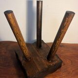 Tabouret bois Brutaliste tripode