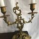 Pair of candlesticks in chiseled bronze and gilded 19th century France