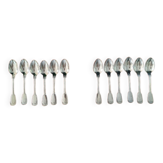 Set of 12 small silver spoons Saint Hilaire orfevre Paris