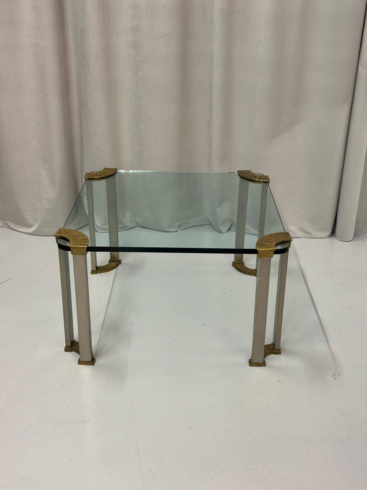 Vintage Bronze And Glass Coffee Table By Peter Ghyczy, Germany 1970’s