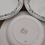 Lot 4 soup plates Badonviller France iron earth numbered 2120