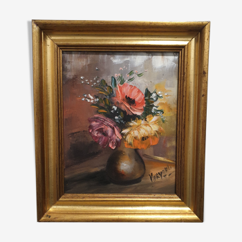 Still life painting signed and framed