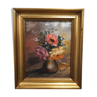 Still life painting signed and framed