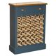 Vintage wine rack furniture for 36 bottles with drawer.