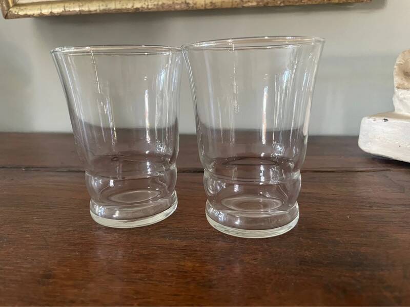 set of 2 old glasses