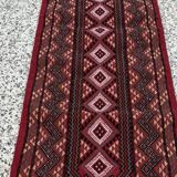 Hand-woven margoum hallway rug in natural wool