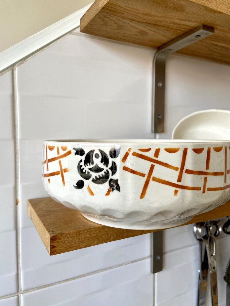 2 bowls in badonviller enamelled earthenware