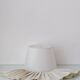 Spanish Revival Table Lamp in Green Ivory Crackle Ceramic, New Linen Shade