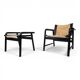 WK Möbel Leather Lounge Chair with Ottoman – Attributed to Hans Eichenberge