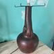 Large vintage ceramic floor lamp accolay & brutalist copper - 10