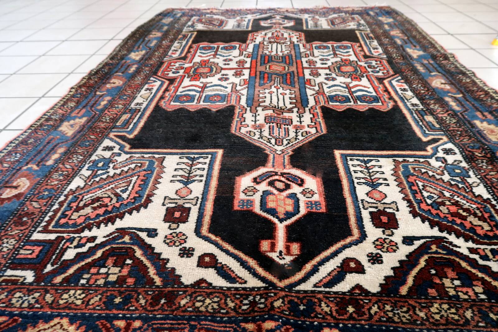 Tapis ancien fait main Malayer 123cm x 199cm - 1C999
