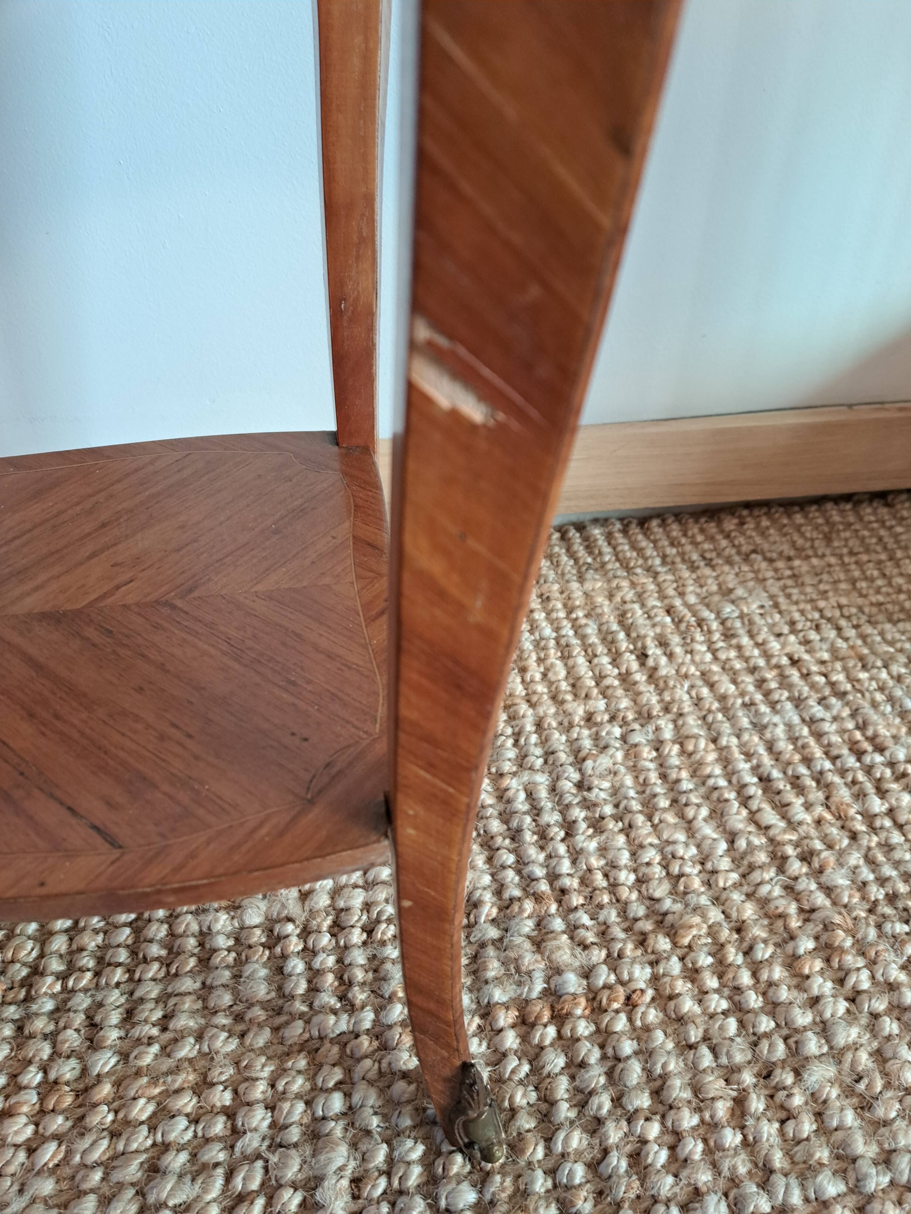 Pair of marquetry tables