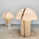 Paire de lampes de table champignon vintage