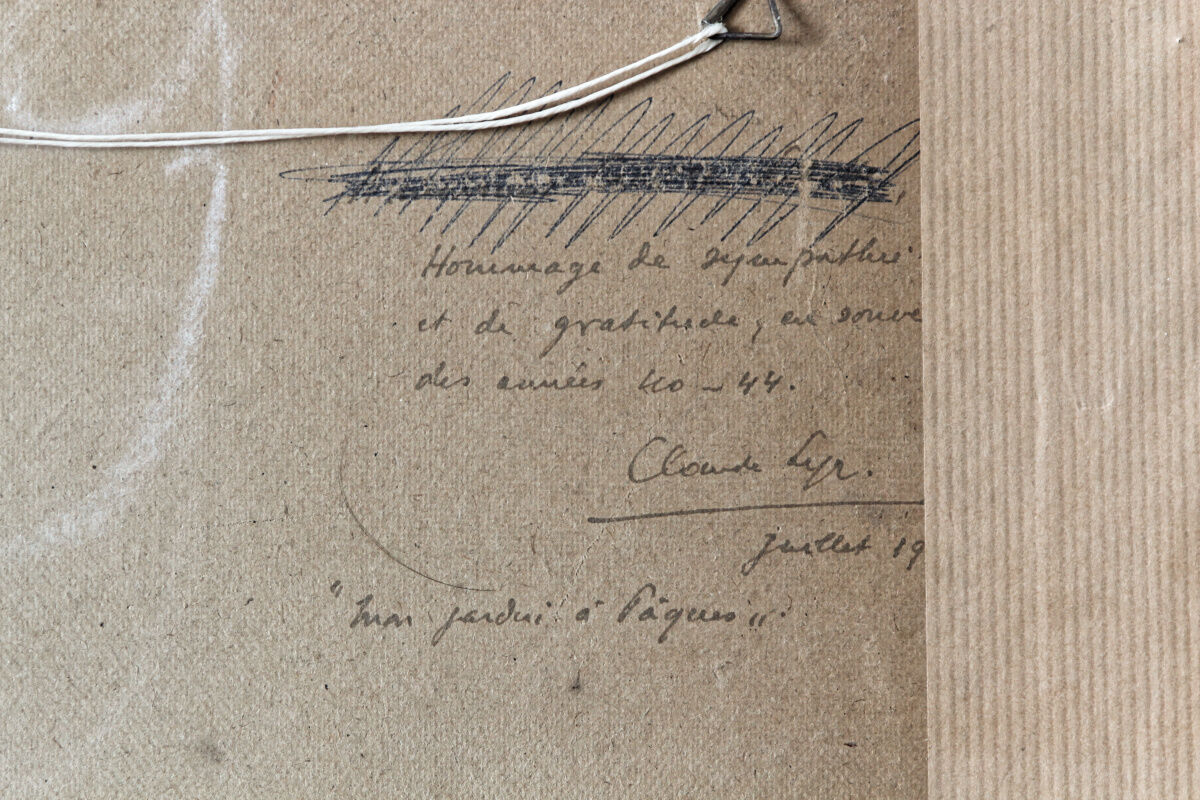 Watercolor Claude Lyr, My garden at Easter