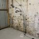 Vintage 5-branch floor lamp in chrome and marble – 1970s arc style