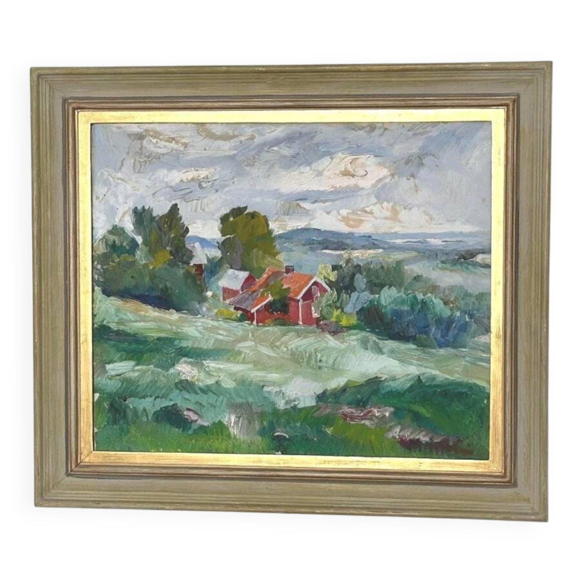 Swedish Oil on Panel – “Landscape” by Erik Boëthius (1897–1970)