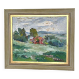 Swedish Oil on Panel – “Landscape” by Erik Boëthius (1897–1970)