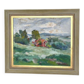 Swedish Oil on Panel – “Landscape” by Erik Boëthius (1897–1970)