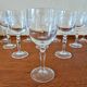 Antique engraved crystal glasses Dampierre model