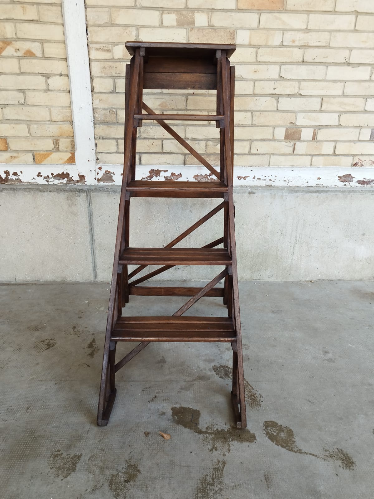 Vintage wooden stepladder from library 1930