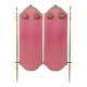 Italian coat rack in brass and red fabric, 1950s/60s.