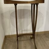 Lounge table rooster signed galle era art nouveau marquetry