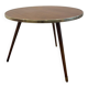 Vintage wooden coffee table with compass legs
