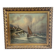 Oil on canvas marine signed G.S. Warth – Coastal village and sailing boats