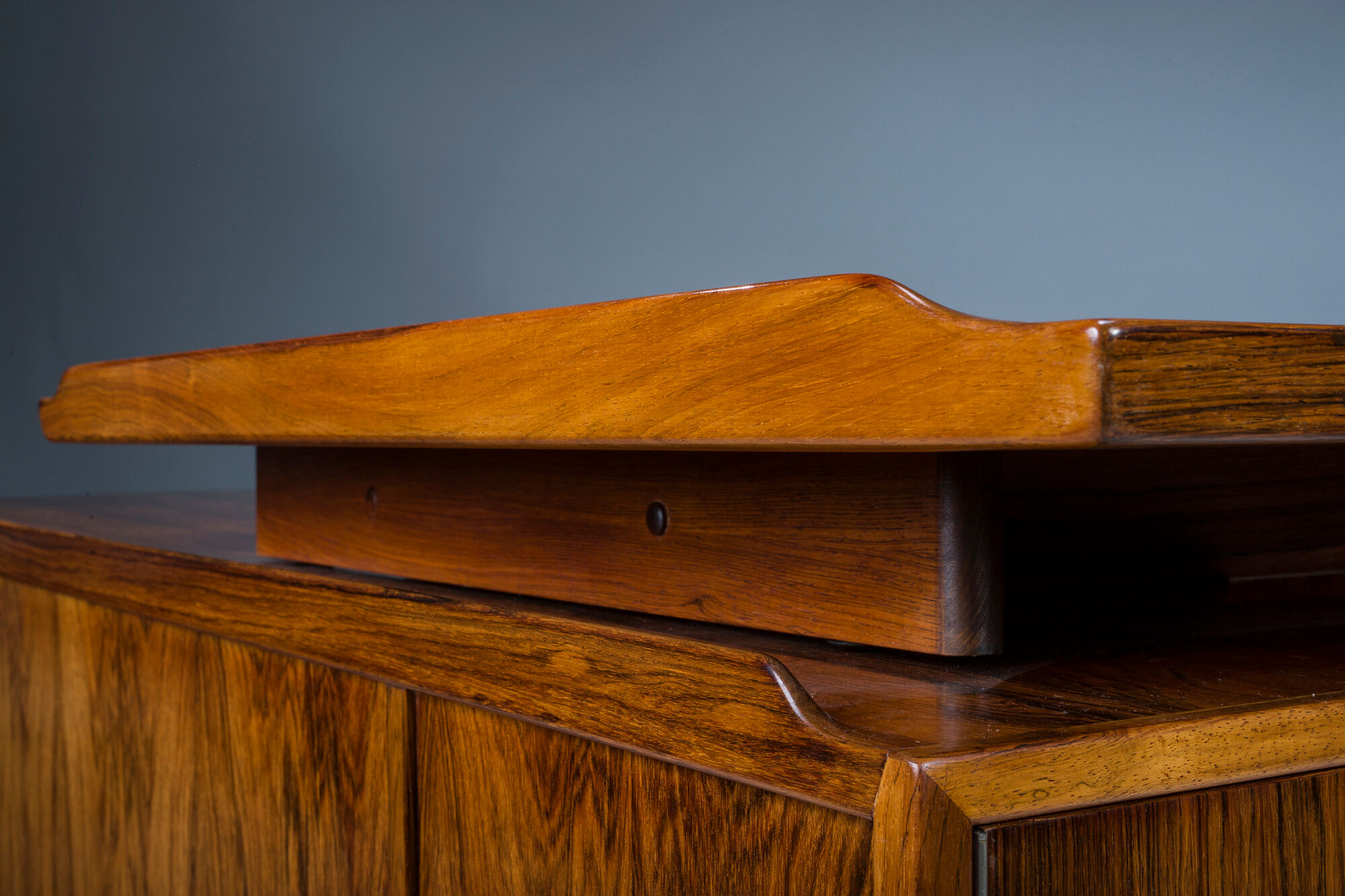 Executive Desk with Sideboard in Rosewood by Arne Vodder for Sibast Møbelfabrik, Denmark, 1950s