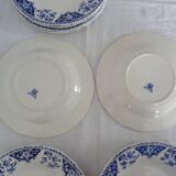 8 assiettes 160223 gien fleurs bleues 4  plates  & 4 creuses