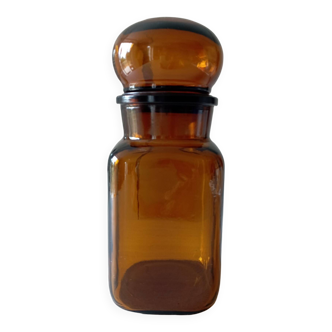 Amber glass jar