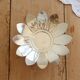 Vintage silver-plated metal dish in the shape of a flower - Decorative catch-all tray